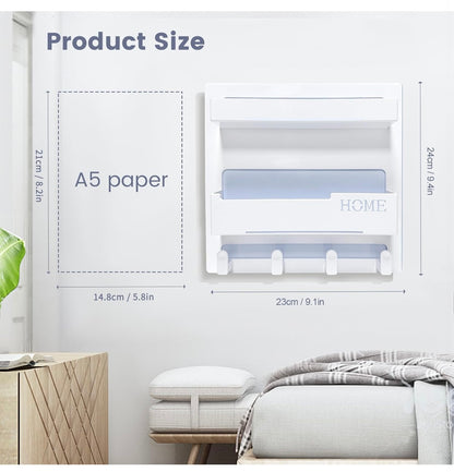 Floating Bedside Shelf – Self-Stick Wall Mount Organizer for Bedroom | Cute Aesthetic Room Decor for Girls, Small Storage Rack for Nightstand Essentials & Cool Accessories